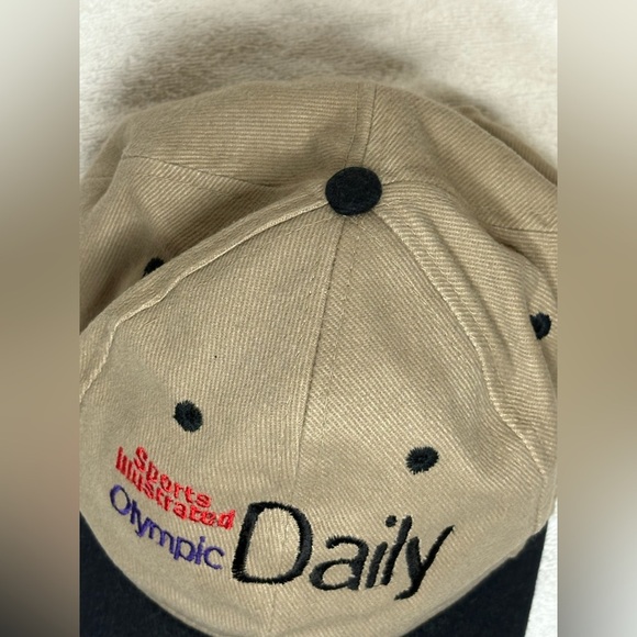 Vintage Sports Illustrated Daily Olympics Tan/Black Snapback Adult Hat - Picture 3 of 5